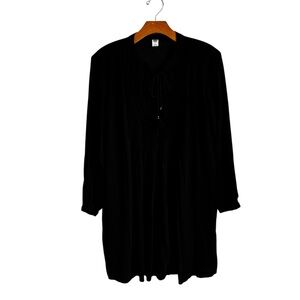 Old Navy Black V-Neck Shirt Size Large 10 0506